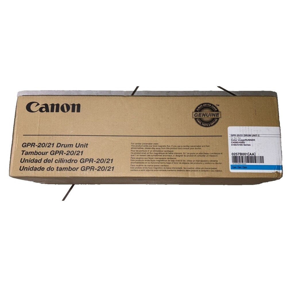 Canon GPR-20/21 Cyan Drum Unit C 0257B001AA C408/C4580/C5180 Series New OEM Blue